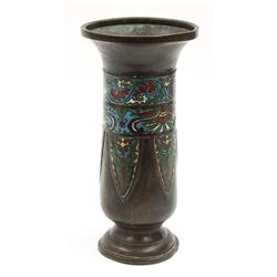 Japanese Champleve Enamel Vase