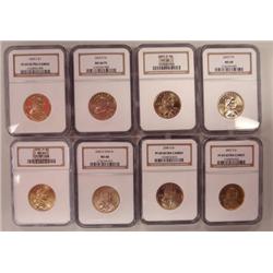 8 coin NGC lot of SAC $-- 2000P MS66-2002PD MS682003D MS66PL-2005DSMS MS68