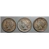 Image 1 : 3  1921 Peace $'s  VF