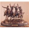 Image 1 : "COMING THRU THE RYE" by Frederic Remington, Bronze Sculpture. Size: 10" height, 12" length, 9.5" wi