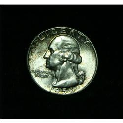 1956-p Washington Quarter grades Choice Uncirculated ms64