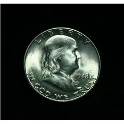 1948-d Franklin 50c Grades Choice Uncirculated ms64