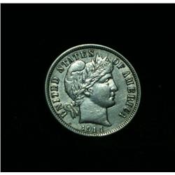 1914-p Barber Dime 10c Grades au details net xf