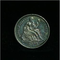 1876-p Liberty Seated Dime 10c Grades au50/53