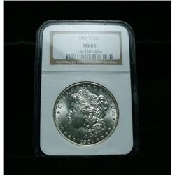 NGC 1901-o Morgan Dollar Graded Select Uncirculated ms63  NGC