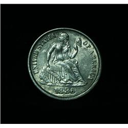 1886-p Seated Liberty Dime Grades Select Uncirculated ms63