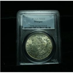 PCGS 1921-p Morgan Dollar Graded Choice Uncirculated ms64  PCGS
