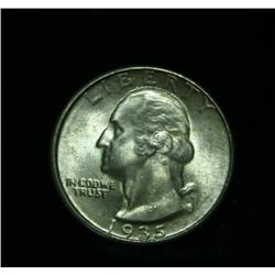 1935-p Washington Quarter 25c Grades Gem Uncirculated ms65