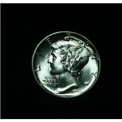 1943-p Liberty Head 'Mercury' Dime 10c Grades gem uncirculated ms65 FSB