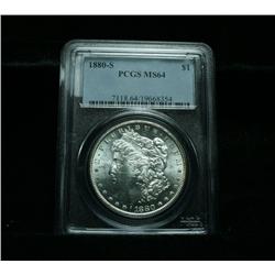 PCGS 1880-s Morgan Dollar Graded Choice Uncirculated ms64  PCGS