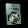 Image 1 : NGC 1923-p Peace Dollar Graded Choice Uncirculated ms64  NGC