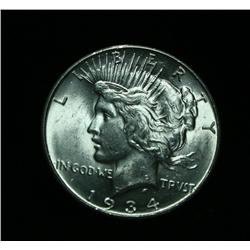 1934-d Peace Dollar $1 Grades Select Uncirculated ms63