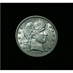 1909-p Barber Quarter grades Select Uncirculated ms63