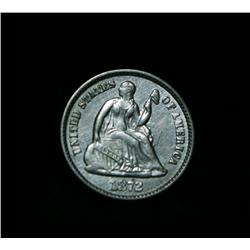 1872-p Liberty Seated Half Dime 1/2 10c Grades au58