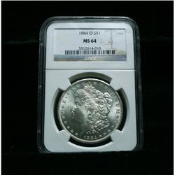 NGC 1884-o Morgan Dollar Graded Choice Uncirculated ms64  NGC