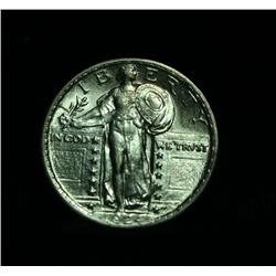 1924-p Standing Liberty 25c Grades Select Uncirculated ms63 FH & FS  Full Head & Shield