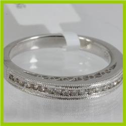 Genuine  0.25 ctw Diamond Ring 18KT White Gold