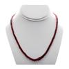 Image 1 : Natural Ruby Round  Beads Necklace w/brass clasp