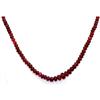 Image 2 : Natural Ruby Round  Beads Necklace w/brass clasp