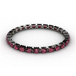 Genuine 12.65 Garnet Bracelet 18kt White or Yellow Gold 9.9g