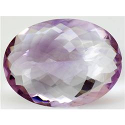 Natural Pink Amethyst Checkered Oval Cut 109.25ctw approximate
