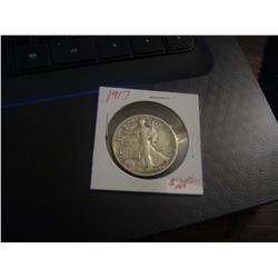 1917 WALKER HALR DOLLAR