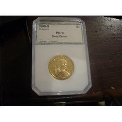 2000-S SUSAN B ANTHONY DEEP CAMEO PR70 PCI GRADED