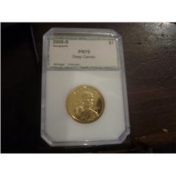 2000-S PR70 DEEP CAMEO GRADED PCI DOLLAR
