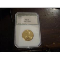 2000-S PR70 DEEP CAMEO DOLLAR PCI GRADED