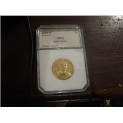 2000-S PR70 DEEP CAMEO GRADED DOLLAR