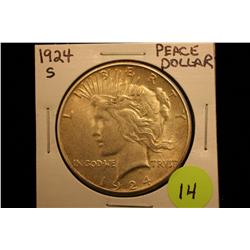 1924-S Peace Dollar (Higher Grade) Better Date