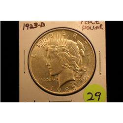 1923-D Peace Dollar AU+ (Nice Coin)