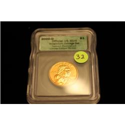 2000-D Sacagawea Dollar ICG Slabbed (LIMITED EDITION #00929 of 75000)