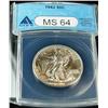 Image 1 : 1942 MS 64 ANACS Graded Walking Liberty Half