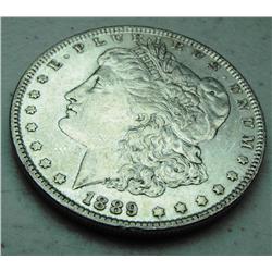 1889 P AU Morgan Dollar