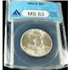 Image 1 : 1954 D ms 63 ANACS Franklin Half