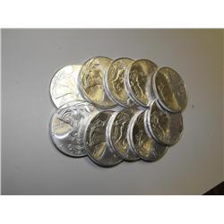 US Silver Eagle lot (10) Coins Random Years