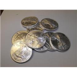 (10) Silver Eagles Random Years