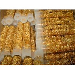 (20) Gold Leaf Flakes in Vials Non Bullion