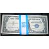 Image 1 : Lot of 100 Silver Certificates- Circulated