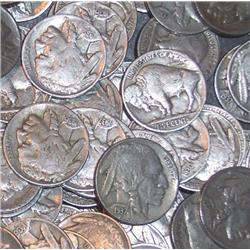 Lot of (100) Buffalo Nickel Readable Date