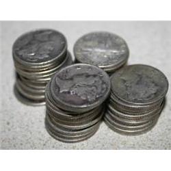 50- Mercury Dimes from Cache
