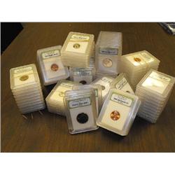 Lot of (50) Slabbed INB - BU - MS 70 Coins