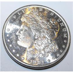 1881s pl-rv Morgan Silver Dollar