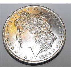 1884o bu Morgan Silver Dollar