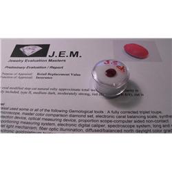 3.5 ct. natural Ruby Gem $ 1400 GG GIA