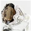 Image 2 : 47.83twc Smoky Quartz Diamond Sterling Ring (JEW-3414)
