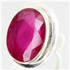Image 2 : 112.74ctw Mozambique Ruby Sterling Ring (JEW-2758)
