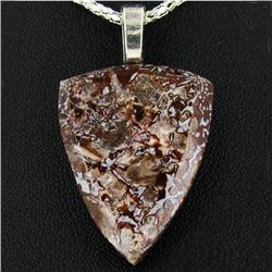 45ctw Dinosaur Fossil Pendant Necklace (JEW-3061)