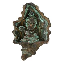 Antique Thai Bronze Buddha Bangkok Amulet Wat Sutat (ANT-1162)